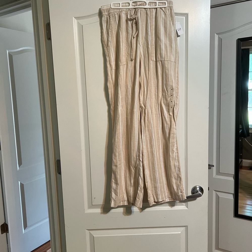 GAP Beige Striped Trousers